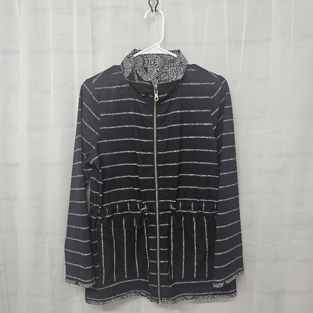 Unbranded Windbreaker Reversible Black Paisley Lightweight Gorpcore M